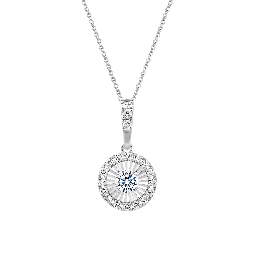 Mặt kim cương viên vàng 14K Sky D GIA 2C
