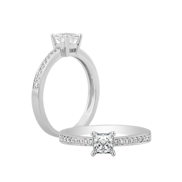 Nhẫn nữ kim cương viên vàng 14K Elizabeth PR 2C