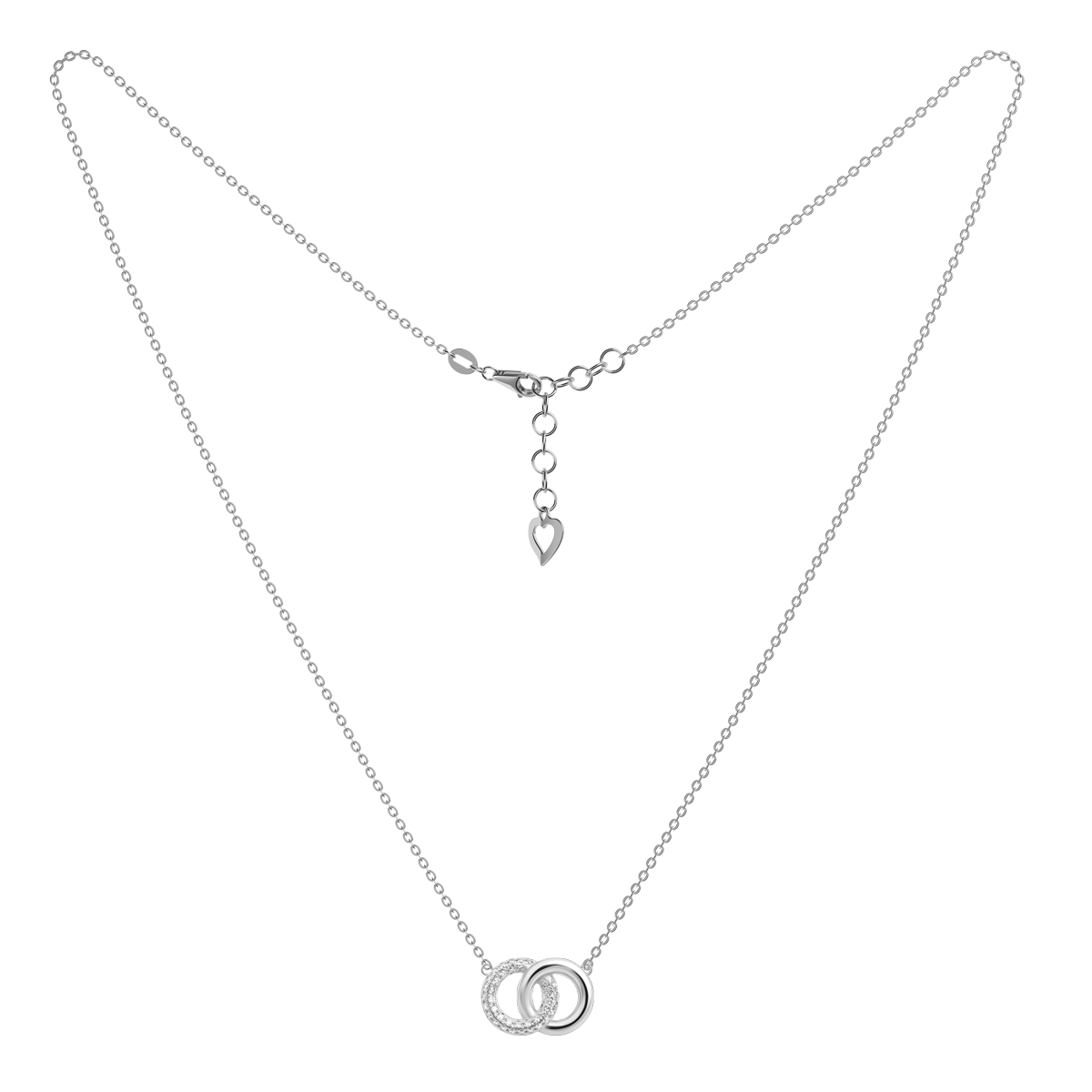 Dây liền mặt kim cương viên vàng 14K Claudia