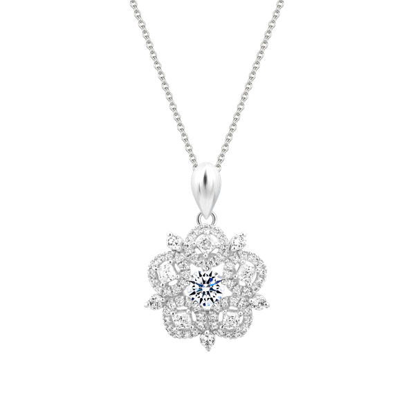 Mặt đính đá CZ vàng 10K Petunia 3C