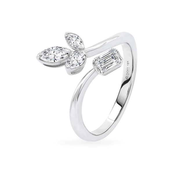 Nhẫn nữ kim cương viên vàng 18K Jena A053 TD