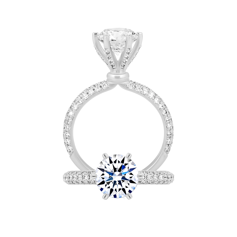 Nhẫn nữ đính đá CZ vàng 14K Callition 1.5CT