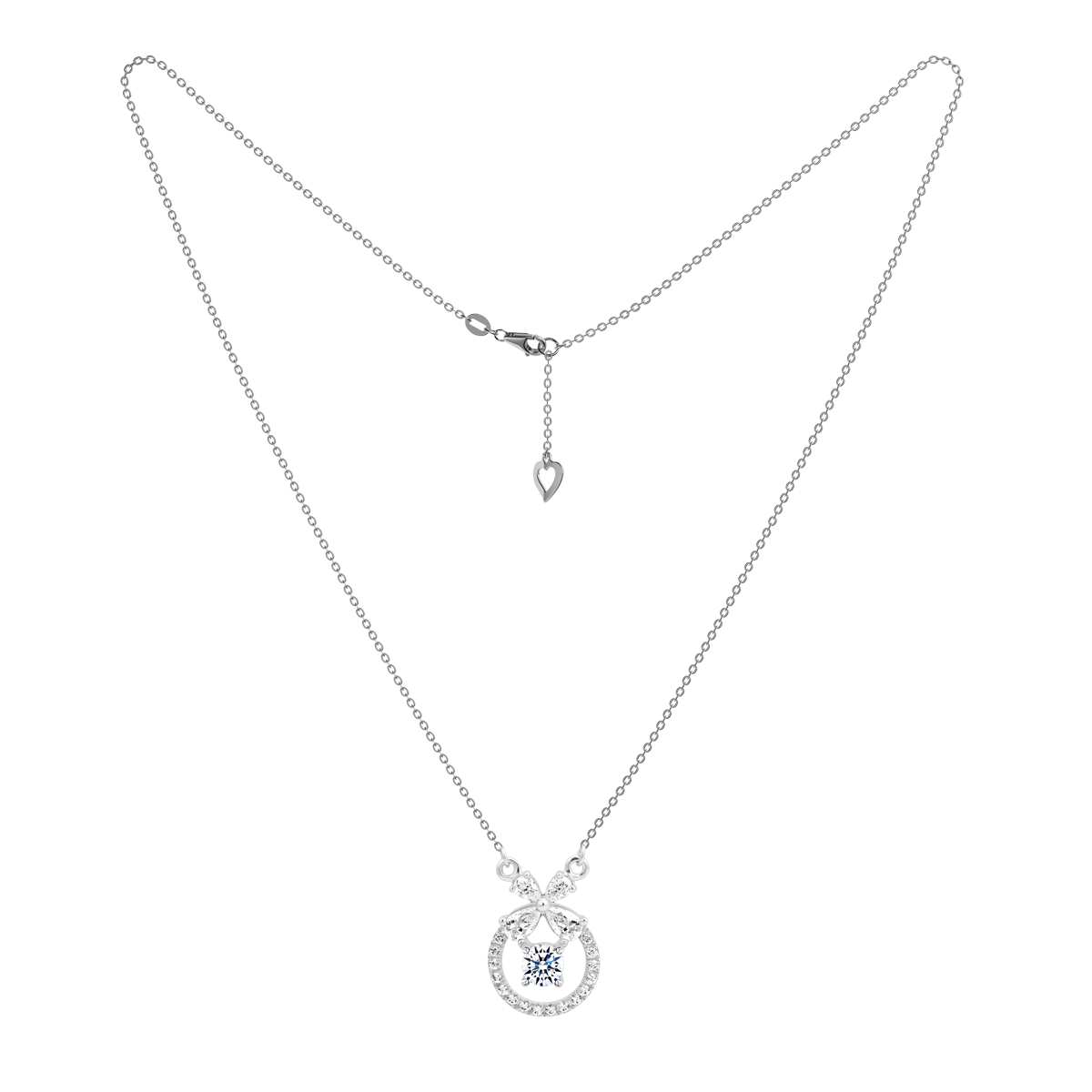 Dây liền mặt đính đá CZ vàng 18K Usable