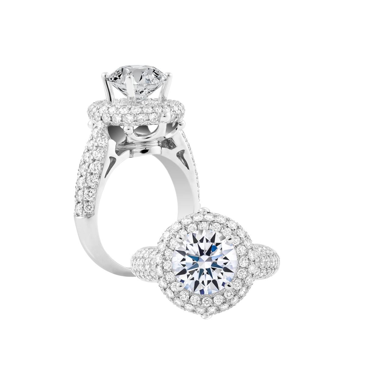 Nhẫn nữ kim cương tấm vàng 14K Vania 1CT