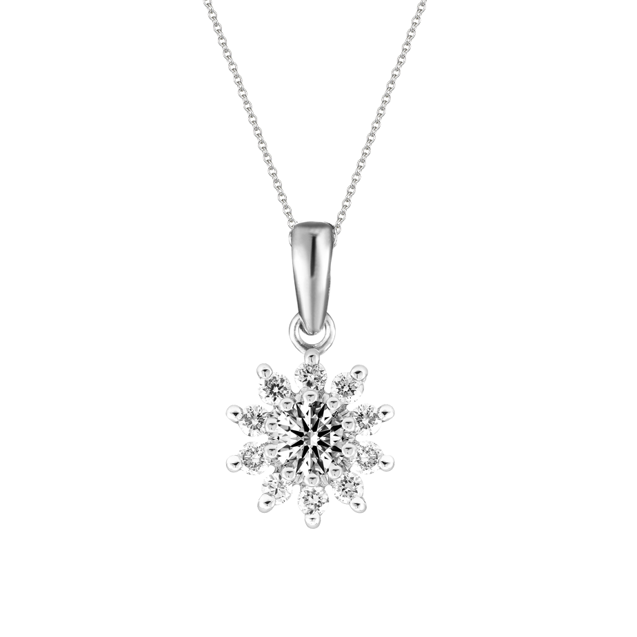 Mặt kim cương vàng 14K Amuse 10p