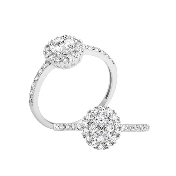 Nhẫn nữ kim cương viên vàng 14K Jena A193 TD