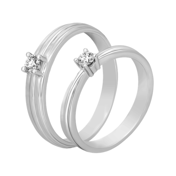 Nhẫn cưới nữ kim cương vàng 14K Likable 9p F