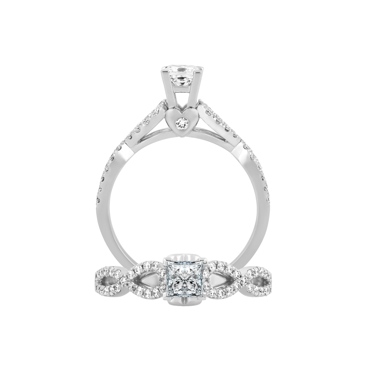 Nhẫn nữ kim cương viên vàng 14K Verared PR 2C