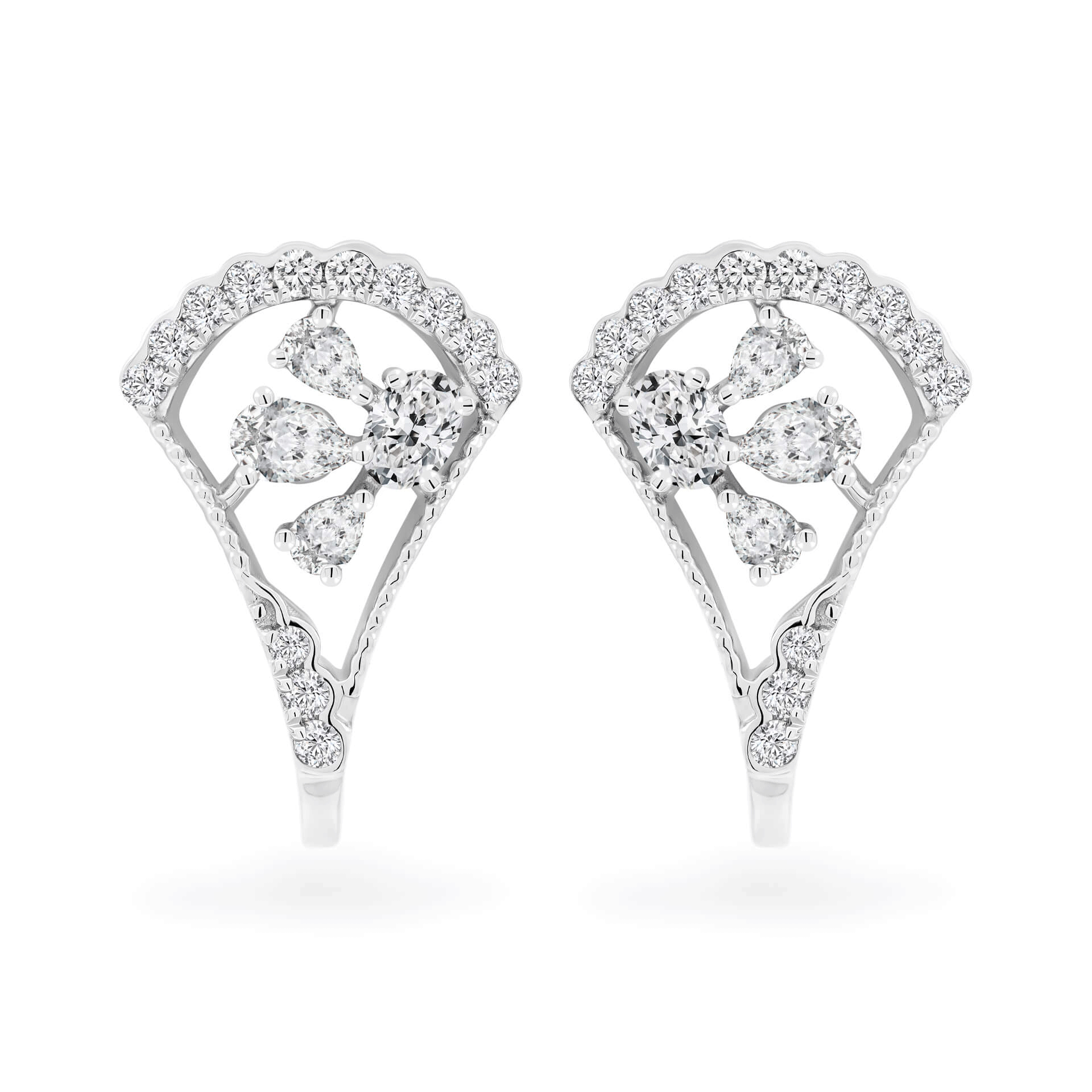 Hoa tai kim cương viên vàng 14K Jena A098 TD