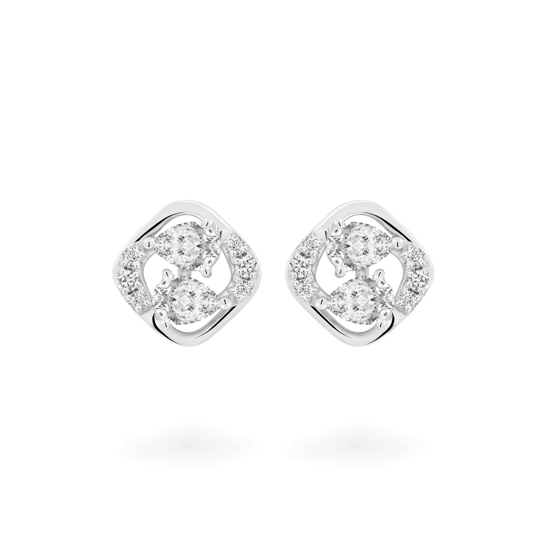 Hoa tai kim cương viên vàng 14K Jena A109 TD