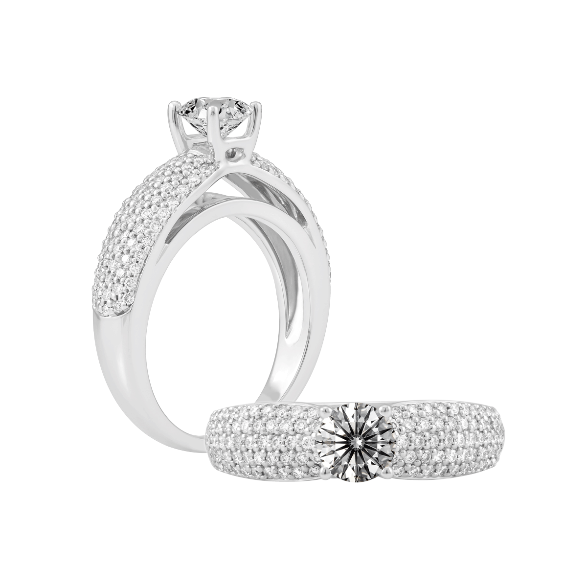 Nhẫn nữ kim cương tấm vàng 14K Plasmon 1CT GVRG0171813