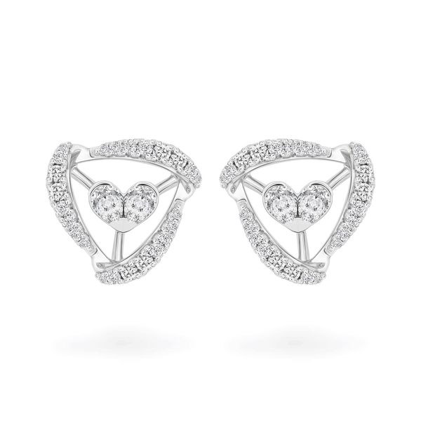 Hoa tai kim cương viên vàng 14K Jena A080 TD