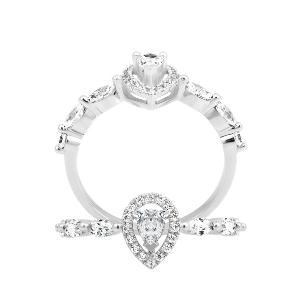 Nhẫn nữ đính đá CZ vàng 18K Dowsing PE