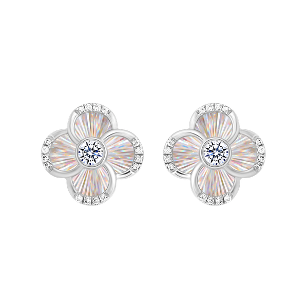 Hoa tai kim cương viên vàng 14K Jeny A033 TD