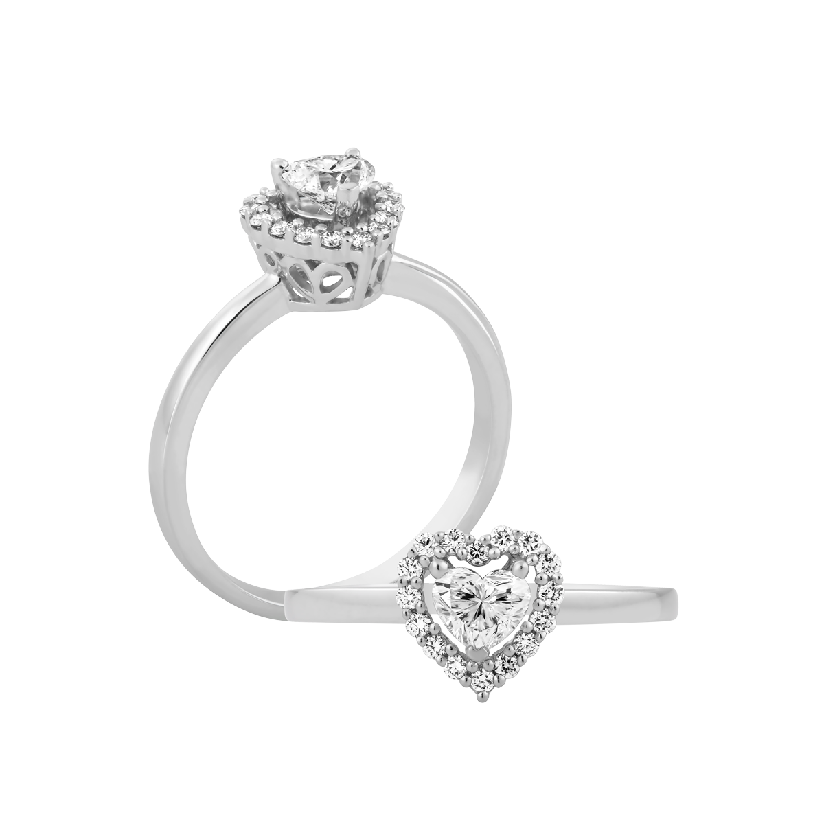 Nhẫn nữ kim cương viên vàng 14K Shakira HR 3C