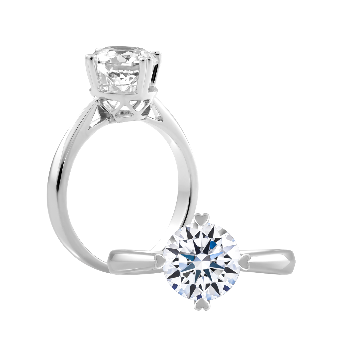 Nhẫn nữ đính đá CZ vàng 14K Jussi 1CT