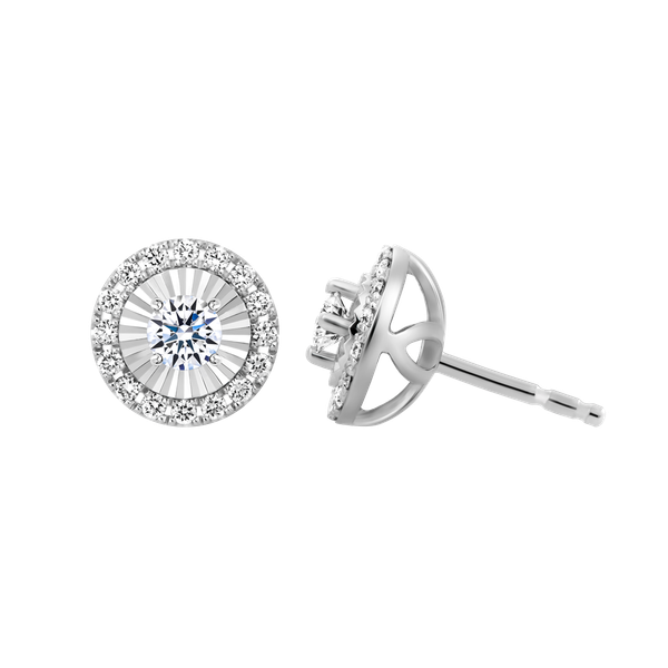 Hoa tai đính đá CZ vàng 14K Skie 5p