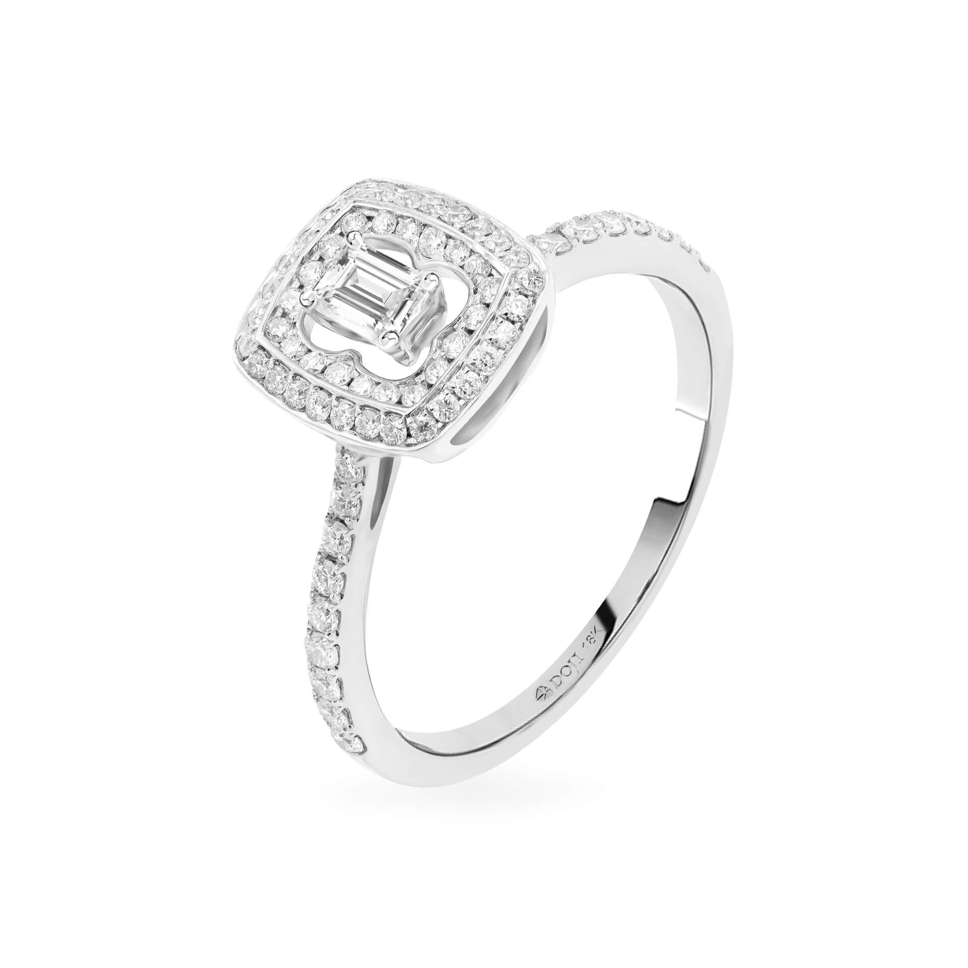 Nhẫn nữ kim cương viên vàng 18K Jena A714 TD