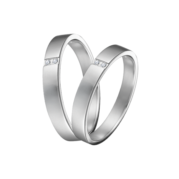 Nhẫn cưới nam kim cương viên vàng 14K Ninza M