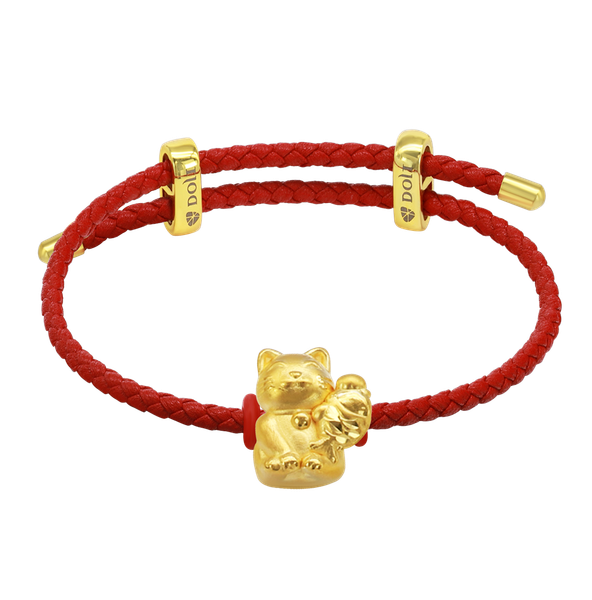 Lắc Vàng 24K Maneki Neko CB500458 5D