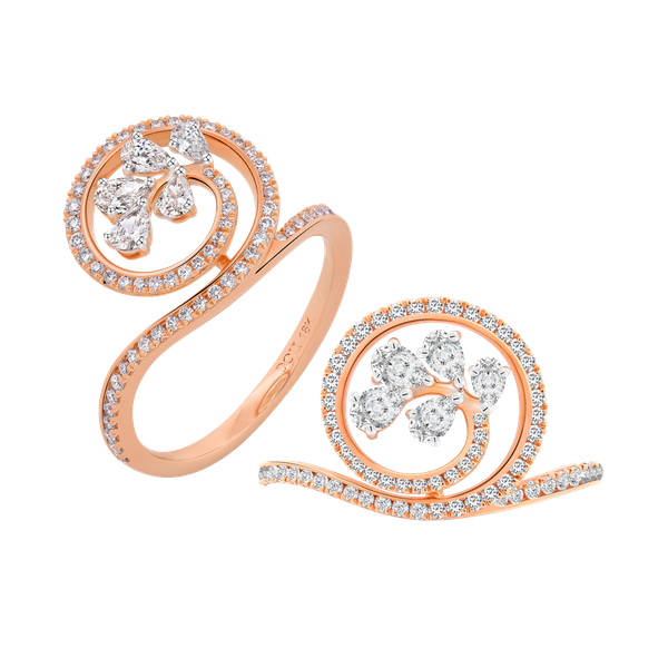 Nhẫn nữ kim cương viên vàng 18K Jena A425 TD