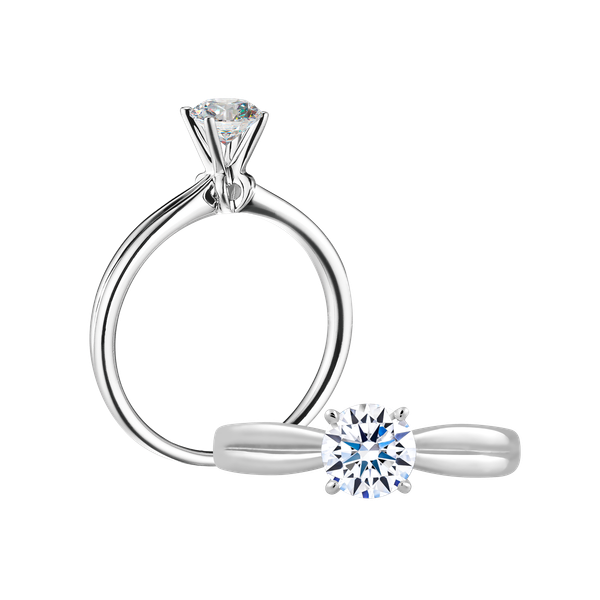 Nhẫn nữ kim cương 8 Hearts & Arrows vàng 14K Noe H&A 2C GVRG0244167