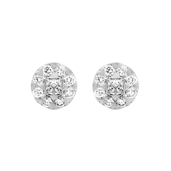 Hoa tai kim cương viên vàng 14K Jena A165 TD