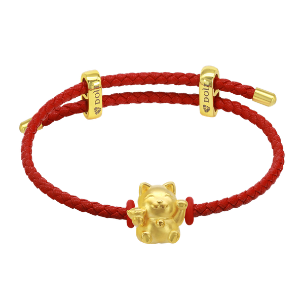 Lắc Vàng 24K Maneki Neko CB500457 5D