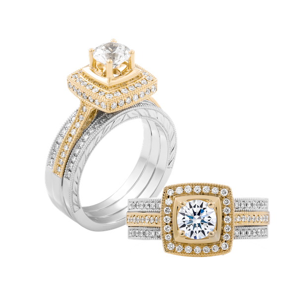 Nhẫn nữ kim cương tấm vàng 14K Brigetta 5C