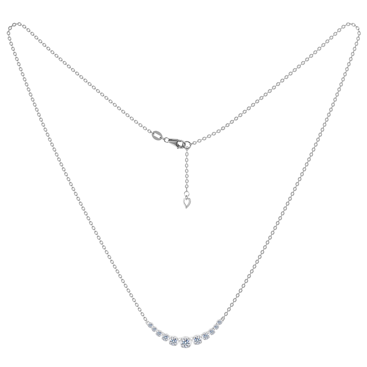 Dây liền mặt đính đá CZ vàng 14K Barbara 3C