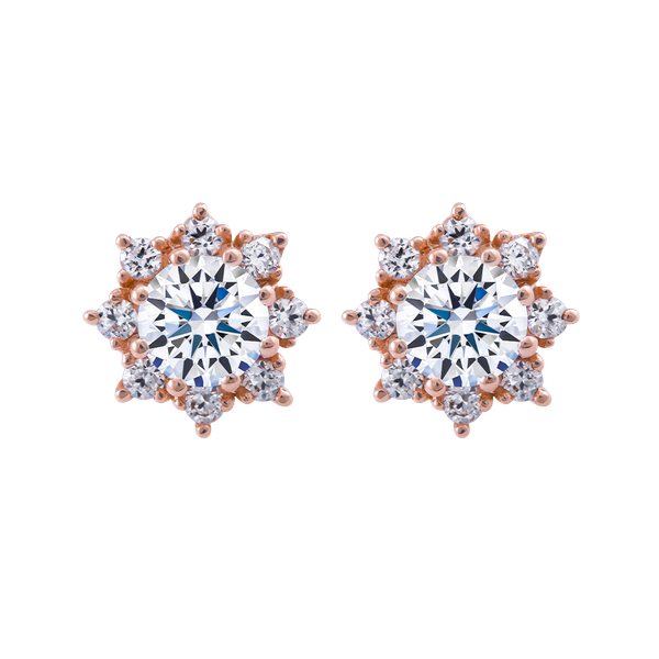 Hoa tai đính đá CZ vàng 14K Elissa NS 3C GVER0089855