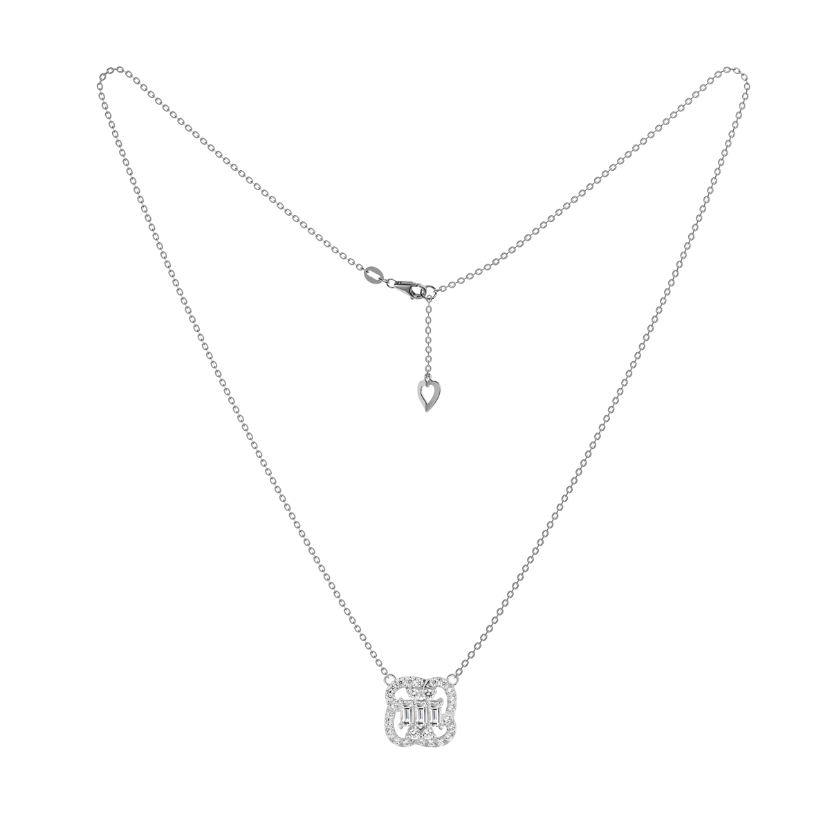 Dây liền mặt đính đá CZ vàng 18K Happinest