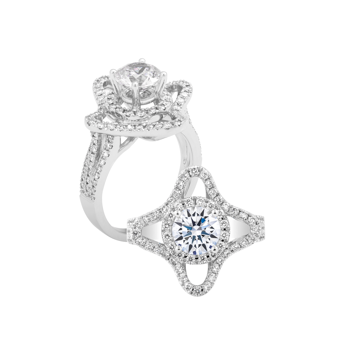 Nhẫn nữ kim cương tấm vàng 14K Trystan 1CT GVRG0214830