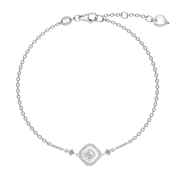 Dây tay đính đá CZ vàng 18K Guardy