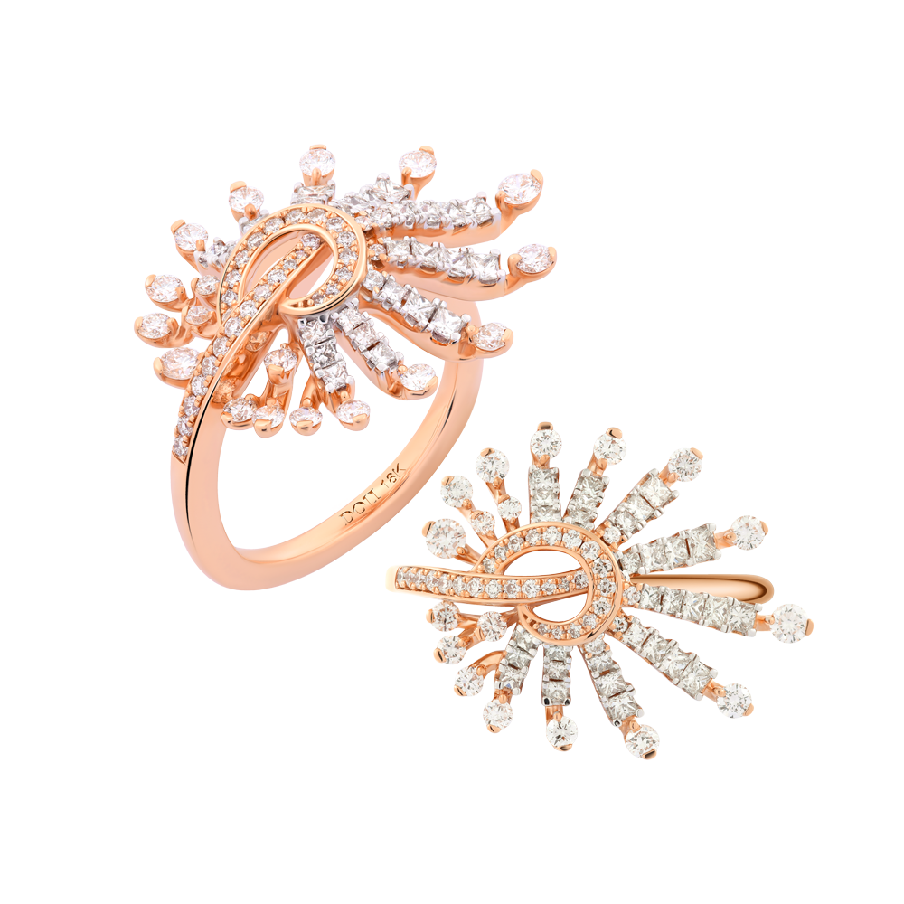 Nhẫn nữ kim cương viên vàng 18K Jena A620 TD