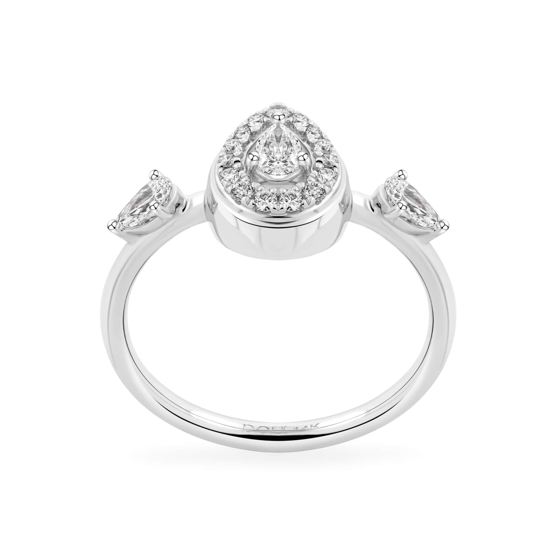 Nhẫn nữ kim cương viên vàng 14K Jena A082 TD