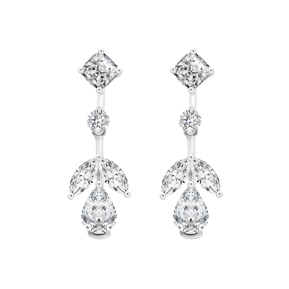 Hoa tai kim cương viên vàng 18K Jena A057 TD