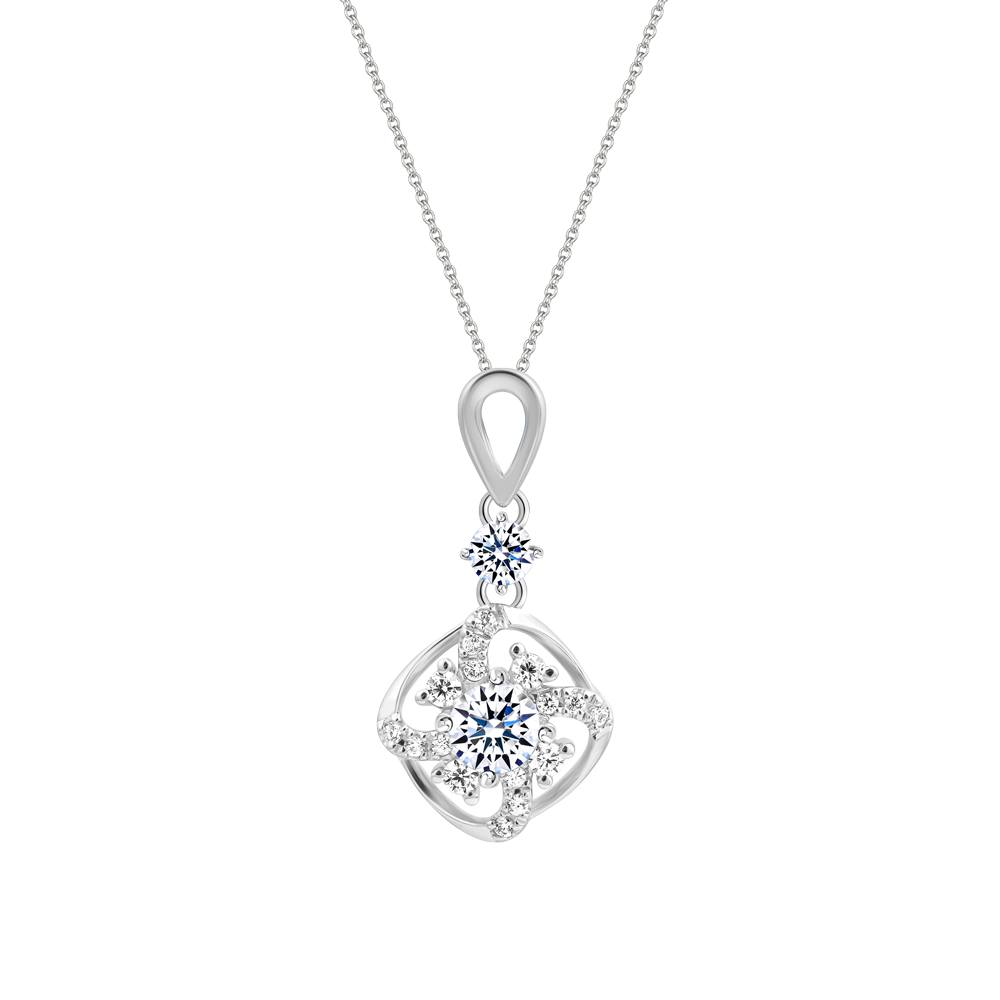 Mặt đính đá CZ vàng 18K Naila 2C