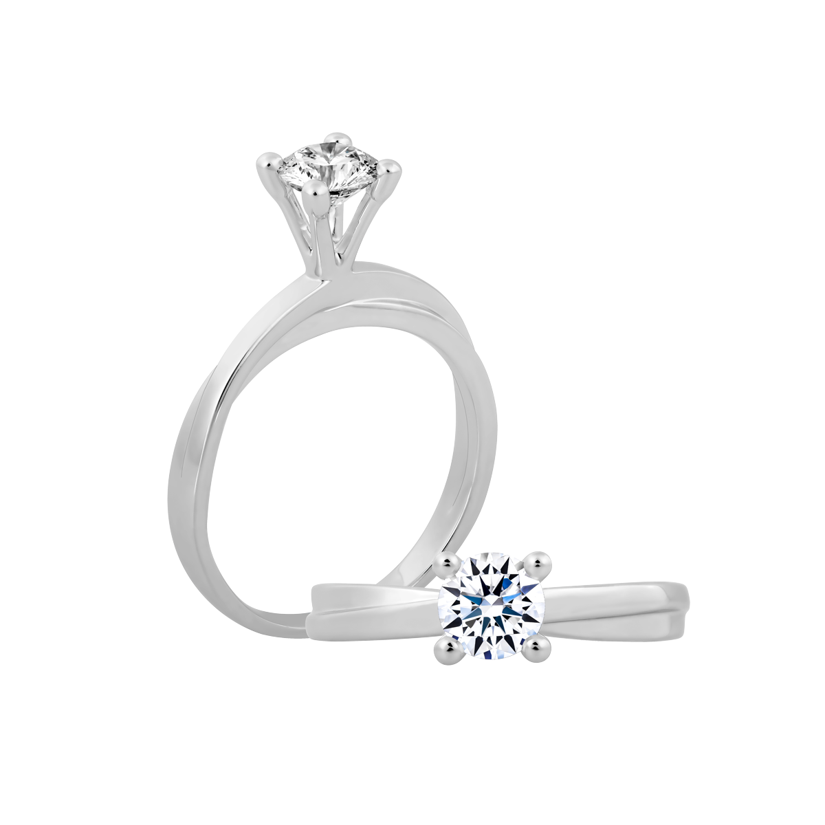 Nhẫn nữ kim cương viên vàng 14K Viva GIA 3C