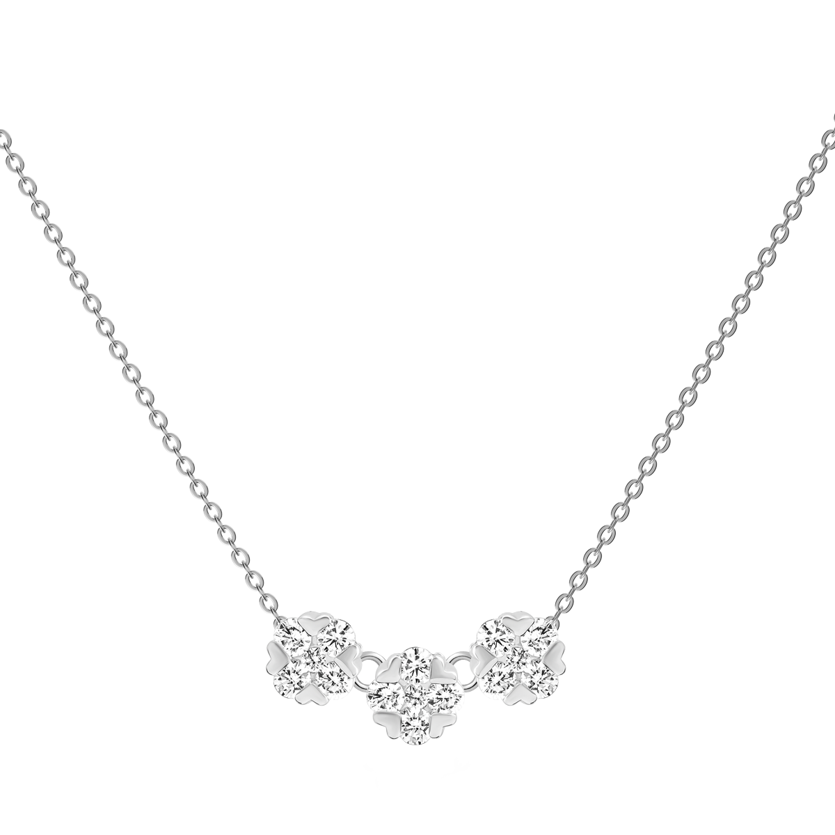 Dây liền mặt kim cương viên vàng 14K Jeny A029 TD