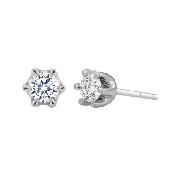 Hoa tai đính đá CZ vàng 14K Monako 1CT