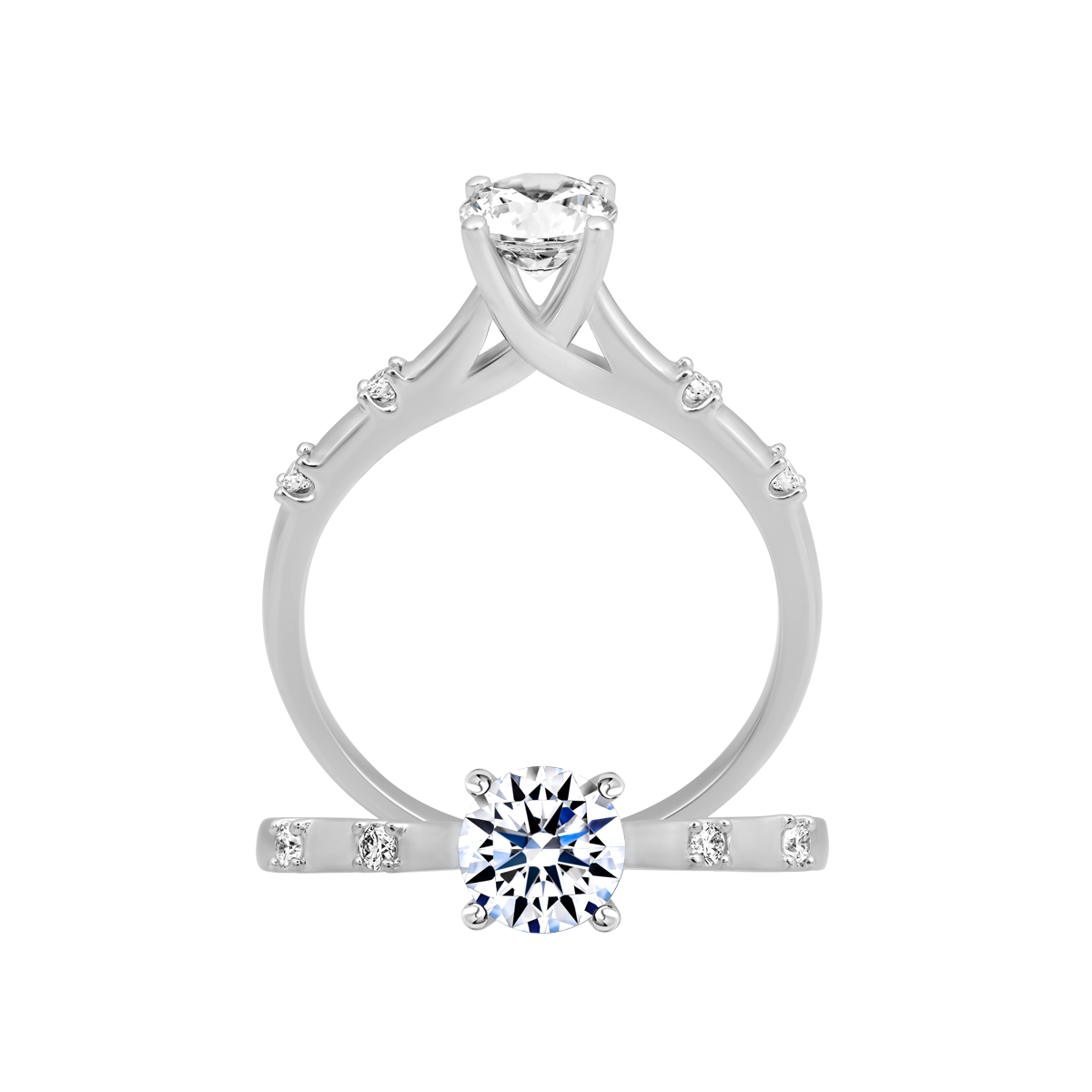 Nhẫn nữ đính đá CZ vàng 18K Signify 5C