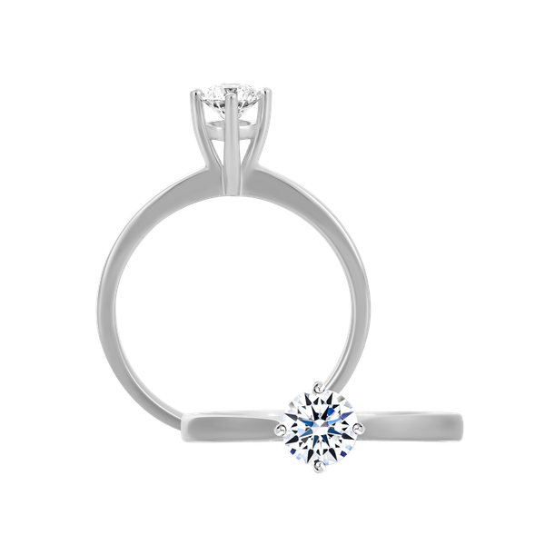 Nhẫn nữ kim cương 8 Hearts & Arrows vàng 14K Clarify H&A 3C