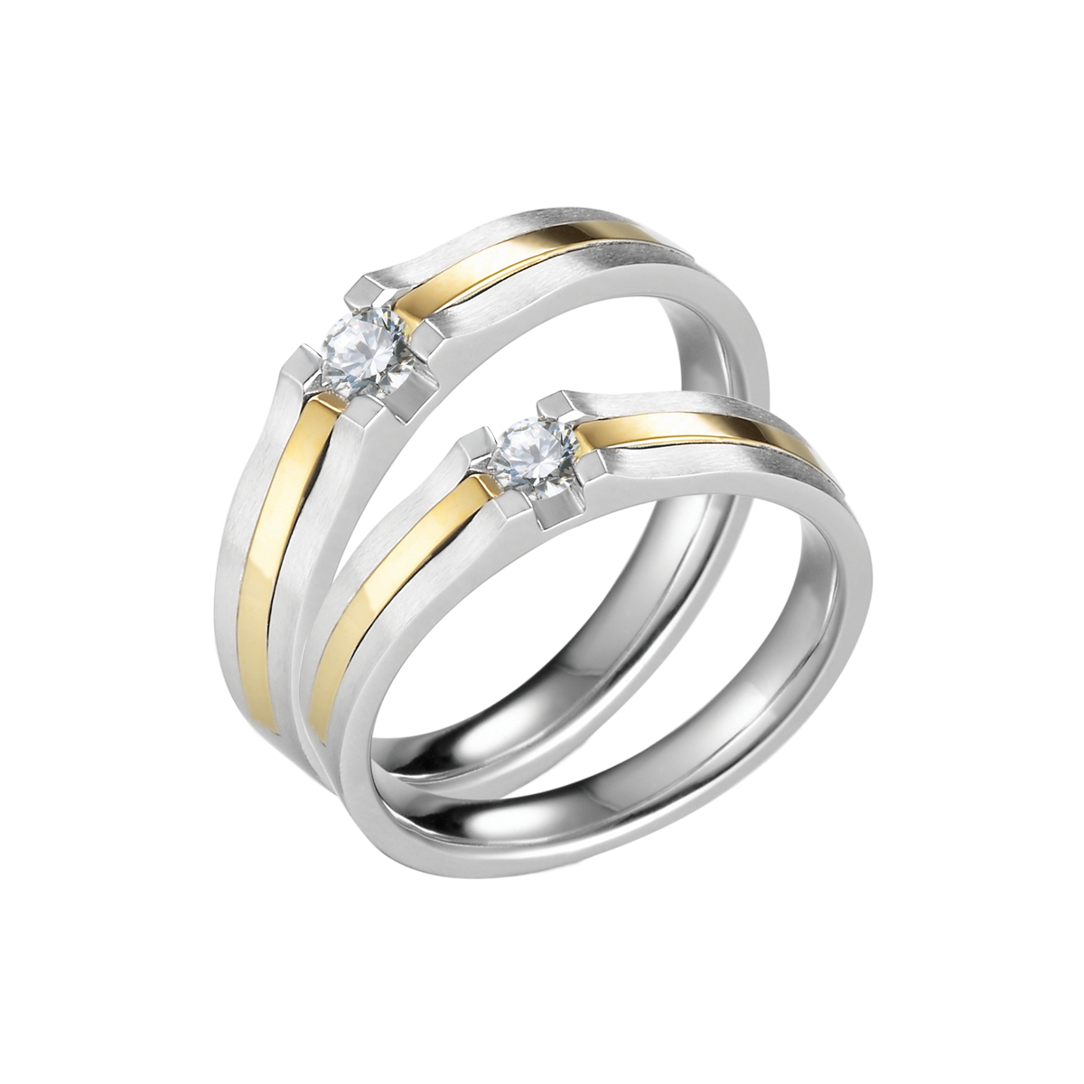 Nhẫn cưới nữ kim cương vàng 14K Datary N10p F