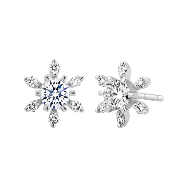 Hoa tai kim cương 8 Hearts & Arrows vàng 14K Elites N H&A 2C GVER0092377