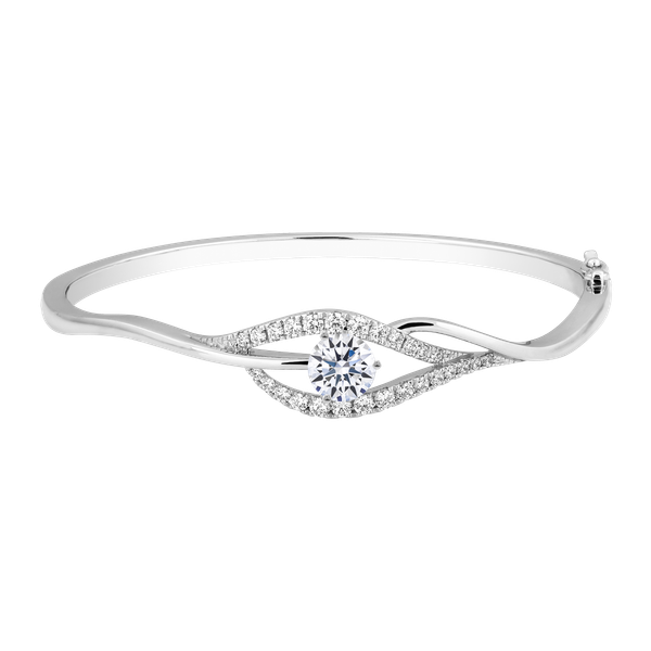 Vòng đeo tay kim cương tấm vàng 14K Charvi S2 5C GVBG0000961