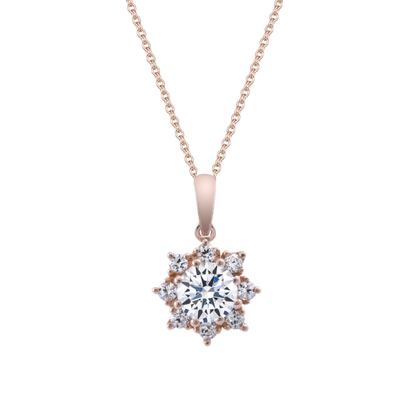 Mặt kim cương tấm vàng 14K Elissa N 5C