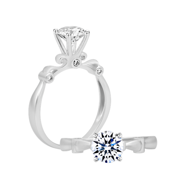 Ổ nhẫn nữ kim cương tấm vàng 14K Dimitary 1CT