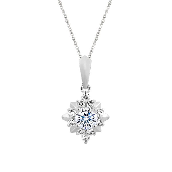 Mặt kim cương 8 Hearts & Arrows vàng 14K Misaki H&A 2C