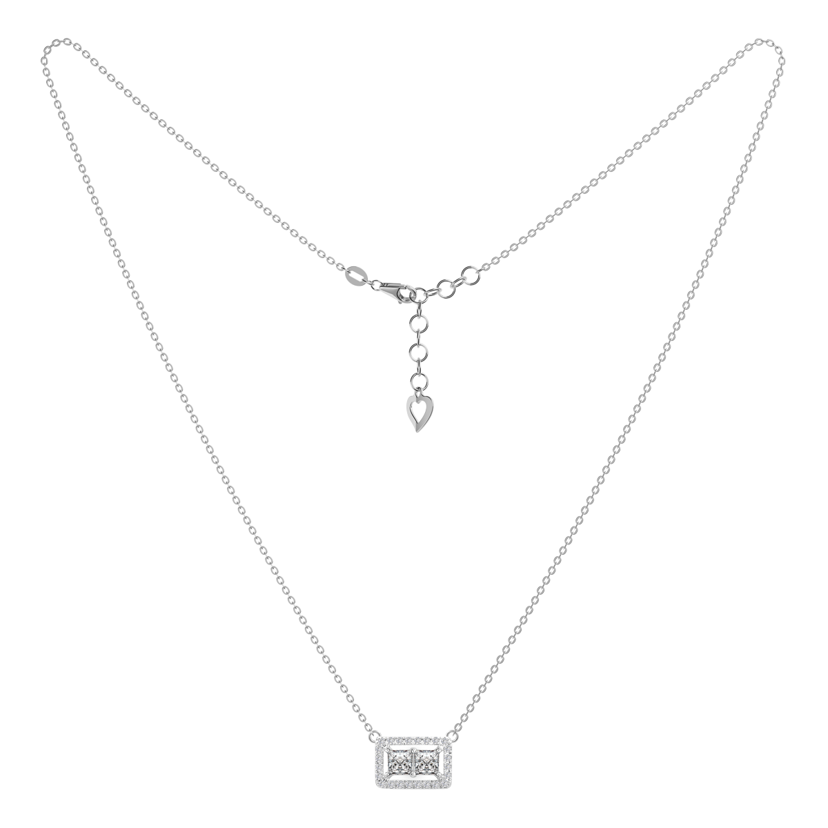 Dây liền mặt đính đá CZ vàng 18K Valio PR 2C